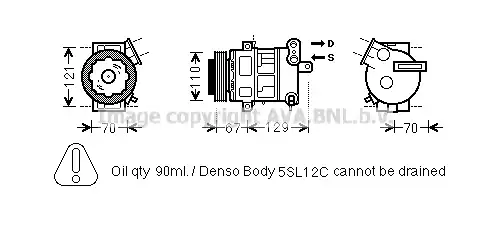 компрессор кондиционера Opel Corsa OLAK558 AVA