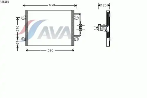 Радиатор кондиционера (конденсатор) AVA RT5256