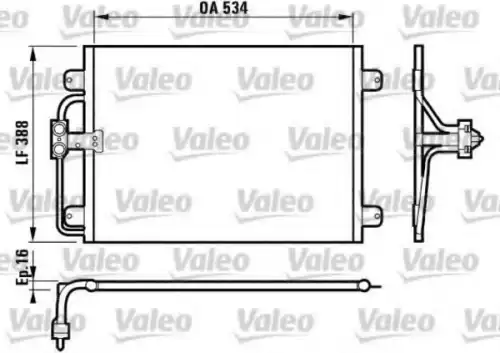 Радиатор кондиционера (конденсатор) VALEO 817197