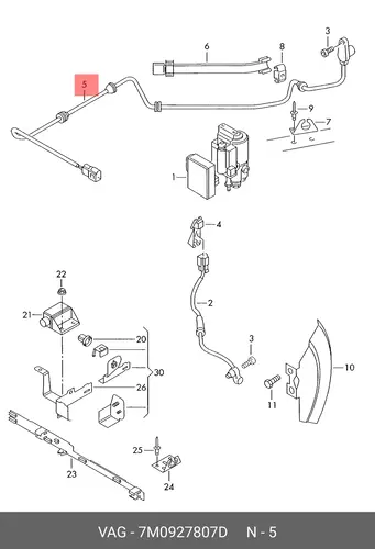 Датчик ABS VAG 7M0927807D