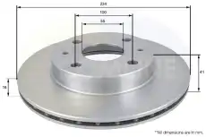 Тормозной диск COMLINE ADC0612V вентилируемый , передняя ось