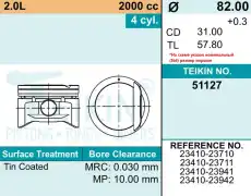 Поршень TEIKIN 1шт 51127 STD