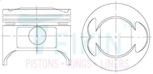 Поршень без колец Mazda FE d86.0 STD (FEA7-23-200) Teikin 42603 STD