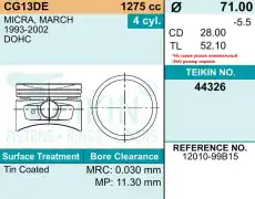 Поршень TEIKIN 1шт 44326 0.50