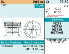 Поршень TEIKIN 1шт 46273AG STD