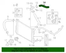 HOSE-RADIATOR LOWER 254122V700 MOBIS