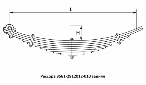 Рессора подвески МАЗ 8561-2912012-010