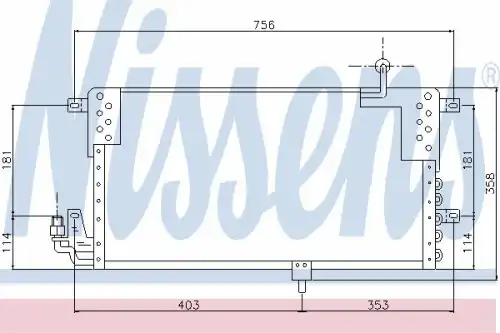 Радиатор кондиционера (конденсатор) NISSENS 94329