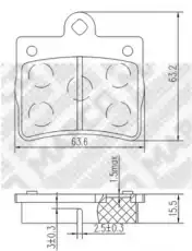 Тормозные колодки дисковые MAPCO 6780