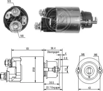 Втягивающее реле стартера 702 ZM
