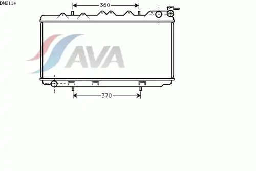 Радиатор системы охлаждения двигателя AVA DN2114