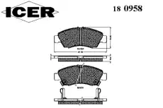 Тормозные колодки дисковые ICER 180958