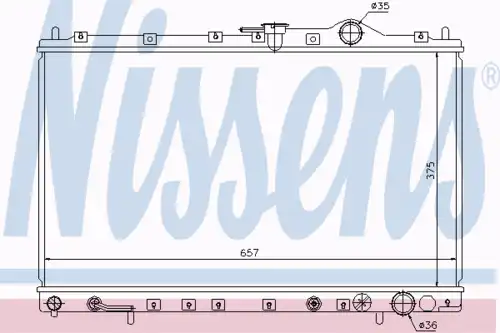 Радиатор кондиционера (конденсатор) NISSENS 62887