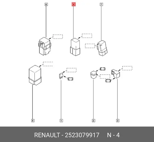 РЕЛЕ NISSAN СИНЕЕ(B) 2523079917 RENAULT