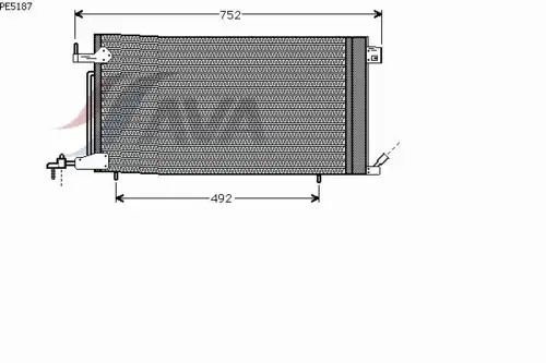 Радиатор кондиционера (конденсатор) AVA PE5187D