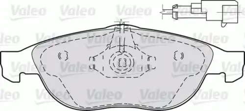 Комплект тормозных колодок, диско 598880 VALEO