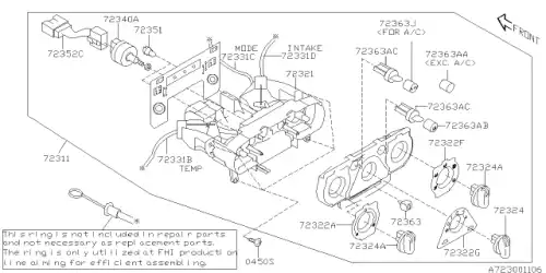 Лампа 72350FE000 SUBARU