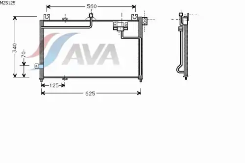 Радиатор кондиционера (конденсатор) AVA MZ5125