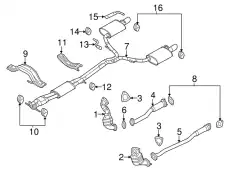 Глушитель сердняя часть пр. DB5Z-5G203-B FORD