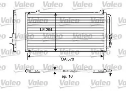 Радиатор кондиционера (конденсатор) VALEO 816921