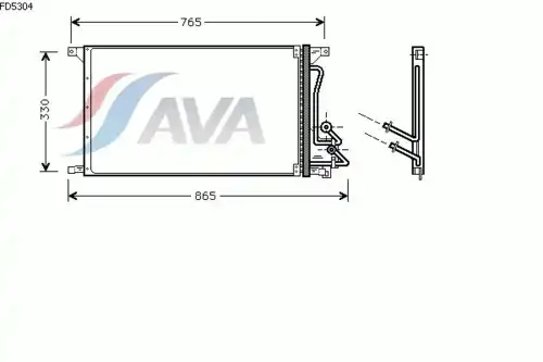 Радиатор кондиционера (конденсатор) AVA FD5304