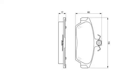 Тормозные колодки дисковые передняя ось BOSCH 0 986 424 092