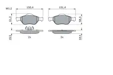 Тормозные колодки дисковые BOSCH 0 986 424 558
