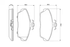 Тормозные колодки дисковые передняя ось BOSCH 0 986 424 566