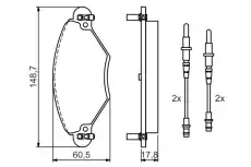 Тормозные колодки дисковые BOSCH 0 986 424 582