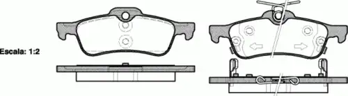 Тормозные колодки дисковые задняя ось REMSA 0862.02