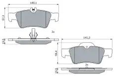 Тормозные колодки дисковые BOSCH 0 986 424 699