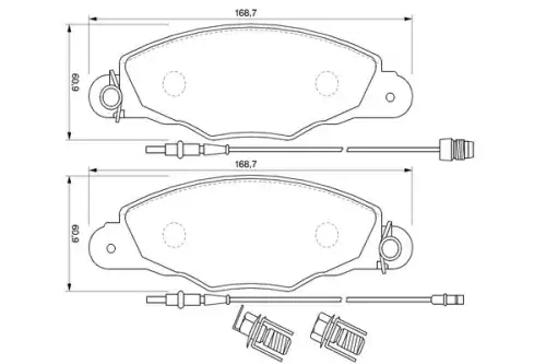 Тормозные колодки дисковые BOSCH 0 986 424 746