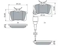 Тормозные колодки дисковые BOSCH 0 986 424 813