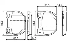 Тормозные колодки дисковые BOSCH 0 986 424 827