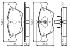Тормозные колодки дисковые BOSCH 0 986 494 002