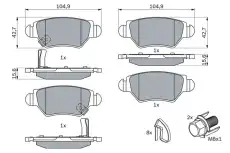 Тормозные колодки дисковые BOSCH 0 986 494 014