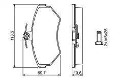 Тормозные колодки дисковые BOSCH 0 986 494 021