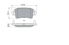 Тормозные колодки дисковые BOSCH 0 986 494 043