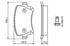 Тормозные колодки дисковые BOSCH 0 986 494 062