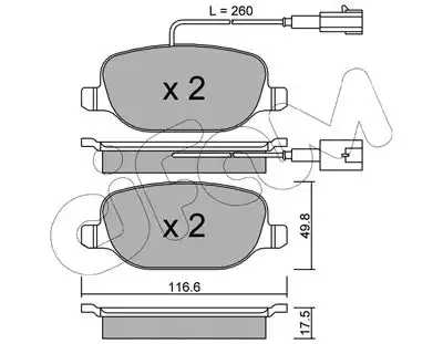 PASTIGLIE FRENO 822-704-2 CIFAM