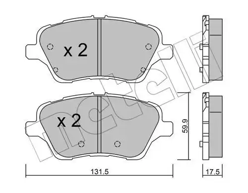 Тормозные колодки дисковые METELLI 22-0976-0