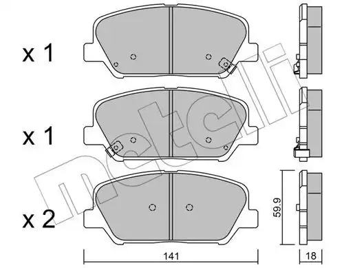 Тормозные колодки дисковые METELLI 22-0997-0