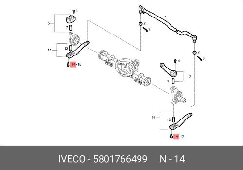болт дифференциала!\IVECO 5801766499