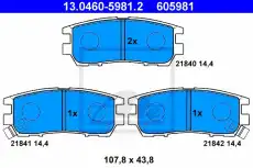 Тормозные колодки дисковые ATE 13.0460-5981.2