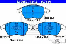Тормозные колодки дисковые ATE 13.0460-7184.2