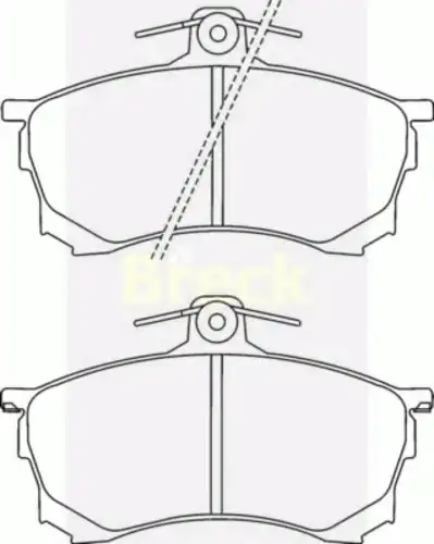 колодки дисковые торм. перед. Mits 23080 00 C BRECK