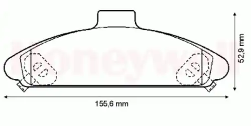 Комплект тормозных колодок, диско 572371B BENDIX