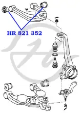 HR 821 351 - Hanse Втулка переднего стабилизатора