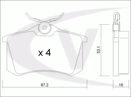 Тормозные колодки дисковые VAICO V10-8177