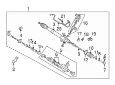 MR519055 CLIP,STEERING GEAR INR MITSUBISHI